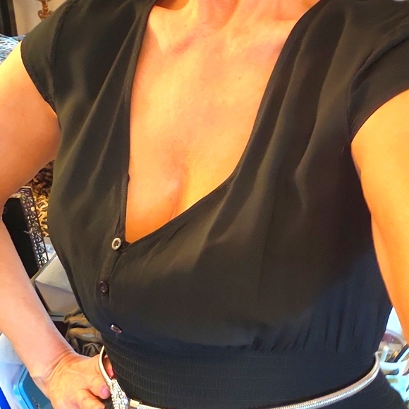 Sexy, Classy Black Jumpsuit, Culotte Length, M - Picture 9 of 16